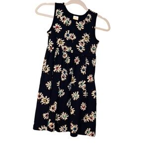 Hanna Andersson girls navy floral dress size 8 daisy print